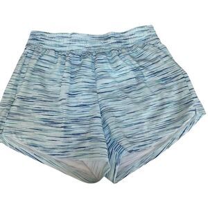 DSG girls Mid Rise 3" Stride Run Shorts, cyan glass Space Dye, Size XL 16 NWT